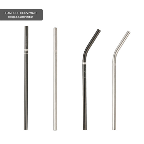 Black stainless steel straw Nordic portable outdoor camping picnic supplies Internet celebrity popular supply gift wholesale