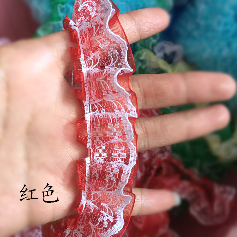 레이스 레이스 레이스 액세서리 2.5CM 수제 바비 인형 소재 레이스 DIY 신발 모자 원사 가장자리 커튼 장식 가장자리