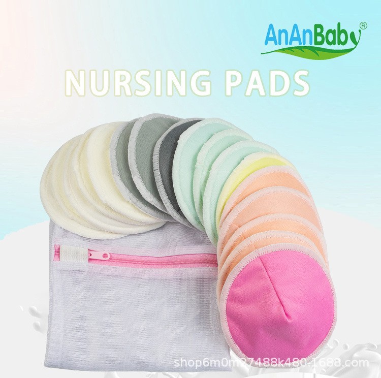 Postpartum Reusable Anti-Leakage Breast Pads, Bamboo Fiber Instant Absorbent Breathable Breast Pads, Washable, Direct from Manufacturer