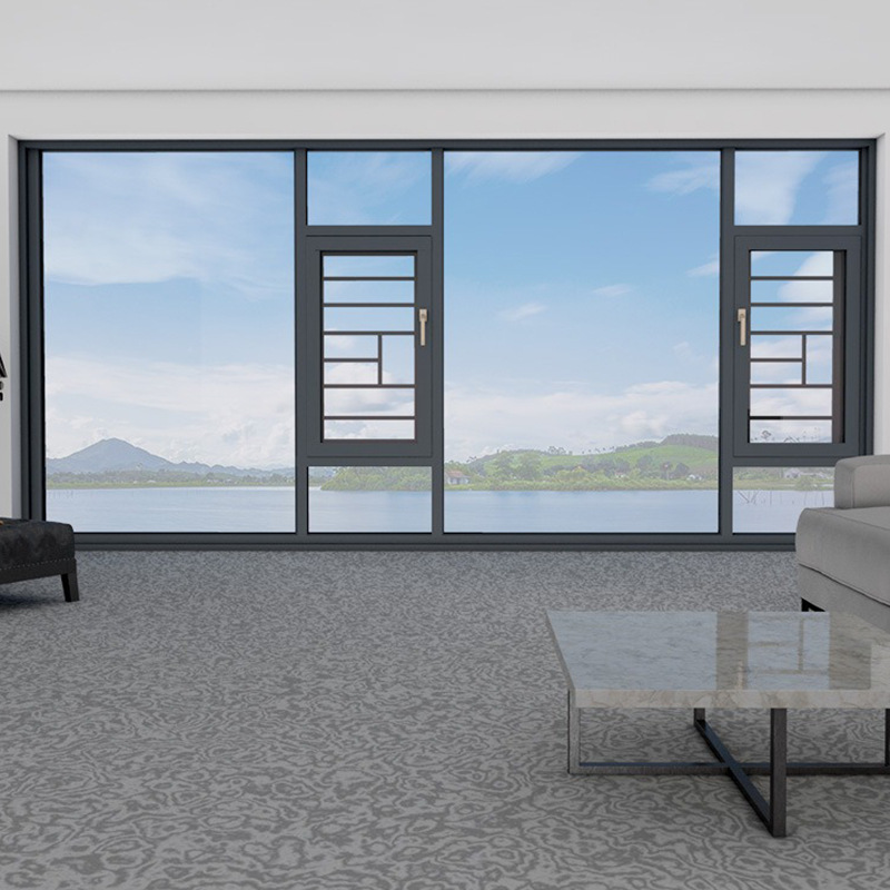 108 bridge broken casement window sealing balcony screen integrated aluminum alloy doors and windows tempered glass sound insulation panoramic floor-to-ceiling window