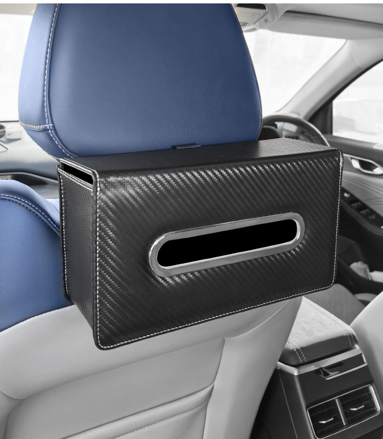 Car Tissue Box, Car Tissue Dispenser, In-Car Tissue Holder, Seat Back Hanging Tissue Box, Car Tissue Holder Accessories