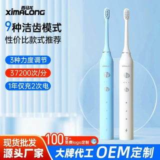 西马龙电动牙刷跨境亚马逊Type-c充款超声震动防水电动牙刷批发