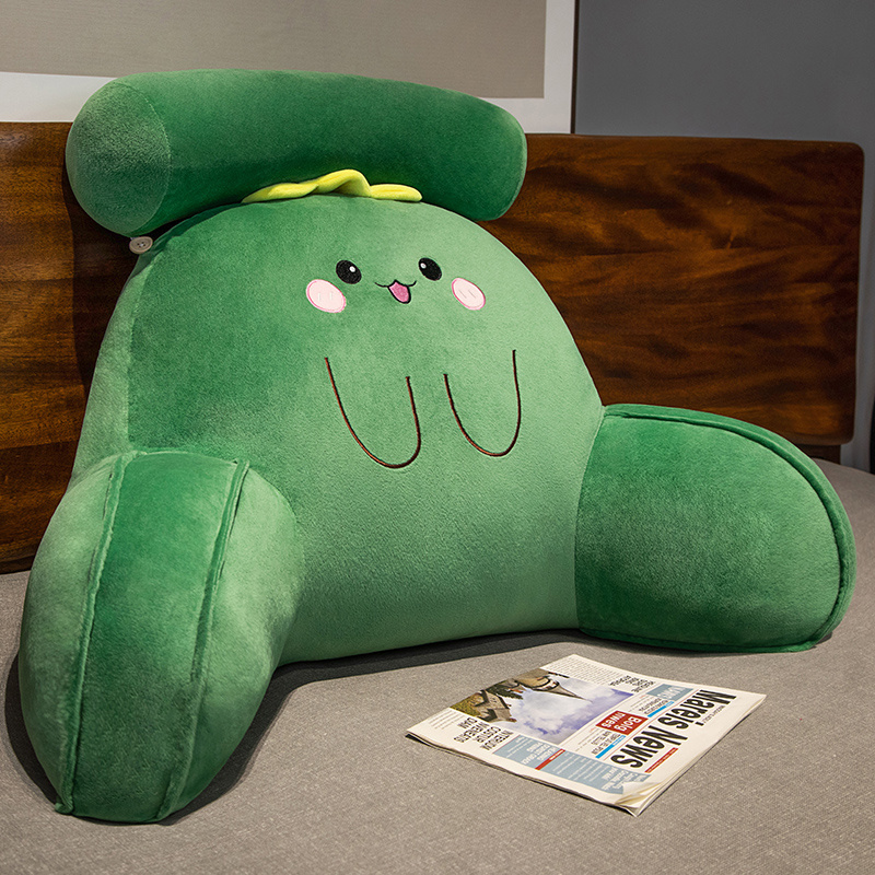 Bolsillo de cabecera de cama grande respaldo almohada de cama para niños almohada de lectura almohada de cintura sofá almohada de dormitorio almohada estudiante