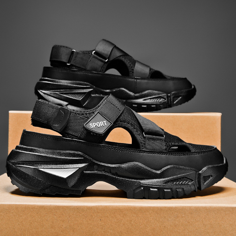 Zapatos de moda, zapatos deportivos huecos, nueva moda de verano, suela gruesa, sin cordones, sandalias de río de un pie, zapatos deportivos