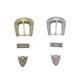 Factory National style belt three piece set pin buckle metal printed waist accessories 3cm retro alloy belt buckle head