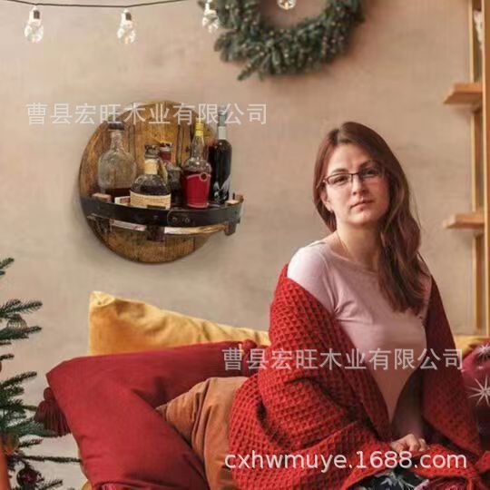 Nueva Pantalla de botella de vino transfronteriza estante de vino montado en la pared colgante sala de estar decoración de la cocina soporte de pantalla