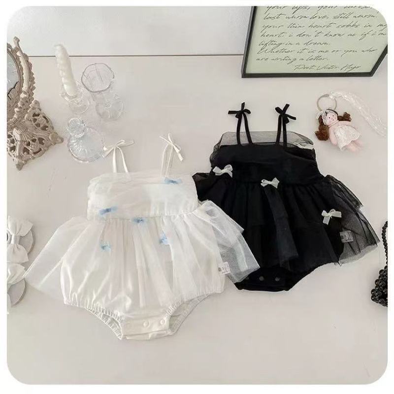 Falda de gasa con tirantes para bebés, falda de pedo, tesoro femenino, vestido de luna llena, vestido de un año, vestido de una pieza, vestido de gasa con tirantes, vestido de verano