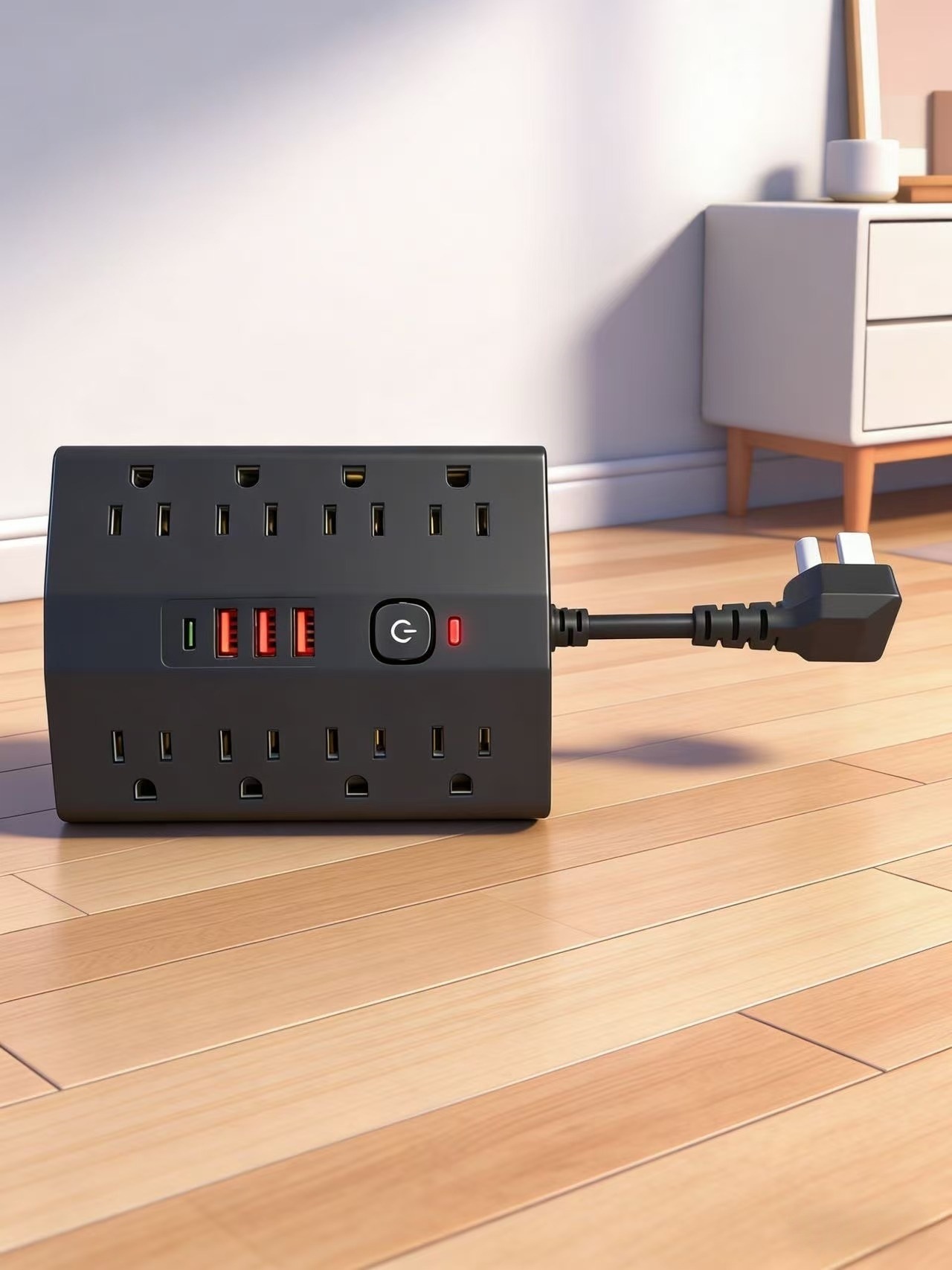 Taiwán enchufe de EE.UU. 110V enchufe estándar de EE.UU. 6 agujeros enchufe de fila de México enchufe de fila de Canadá TK comercio electrónico transfronterizo