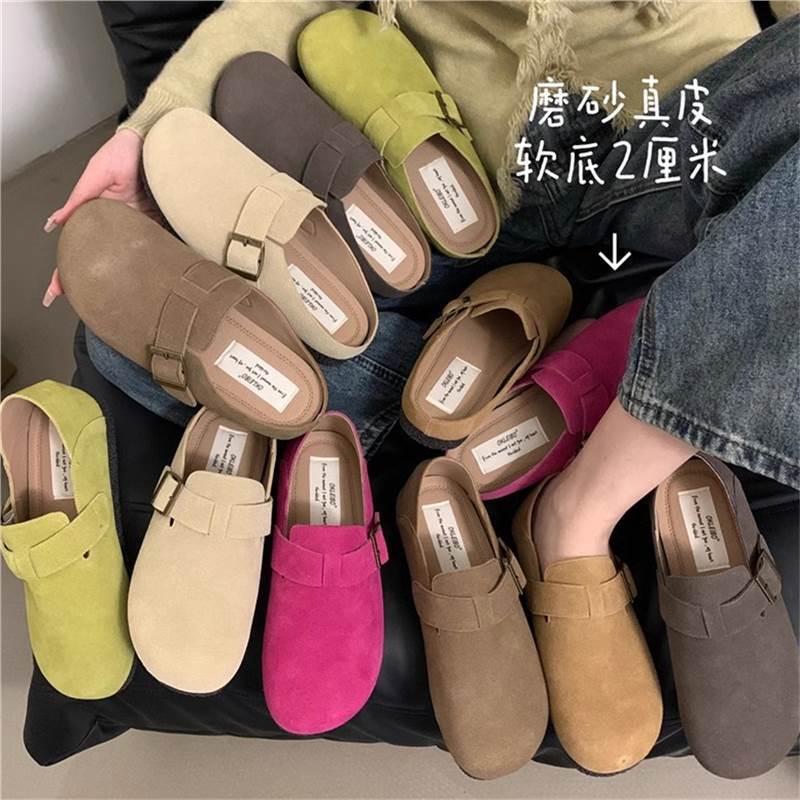 Cowhide Genuine Leather Birkenstock Shoes for Women New 2025 Popular Casual Flats Loafers Forest Style Shoes