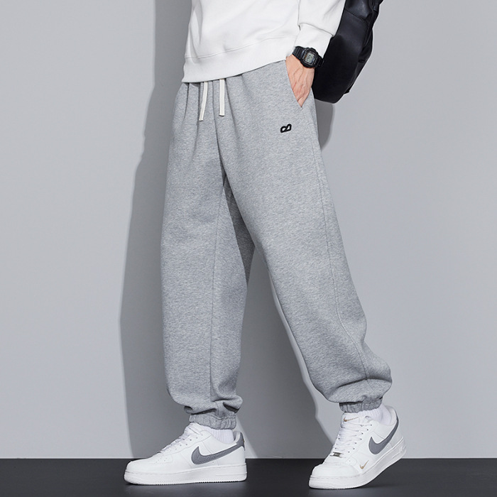2025 nuevo estilo primavera y otoño suelto pie rectas bordado pantalones masculinos japoneses retro suelto pantalones de tendencia versátil