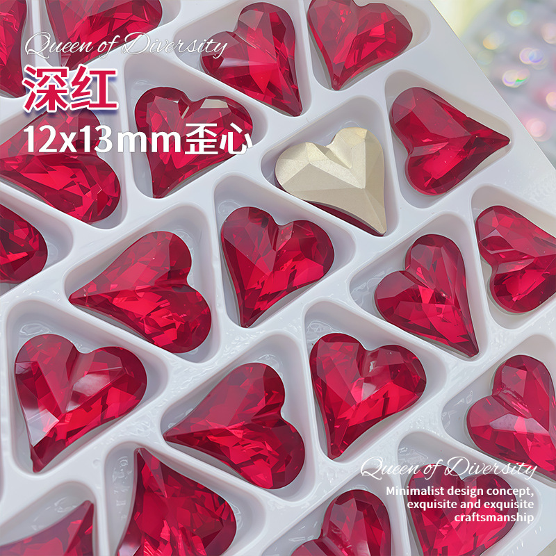 12*13mm 진한 빨간색 카드 슬롯 비뚤어진 중앙