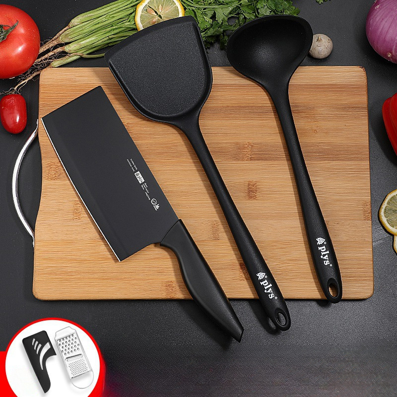 Kit de cuchillos de cocina combinación de cuchillos de cocina domésticos cuchillos de cocina tablero de cocina 2 en 1 tablero de corte cuchillos de cocina tablero de cocina un conjunto de acero inoxidable