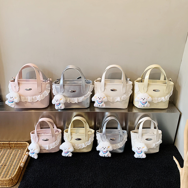 Coreana lindas bolsas de hombro para niños y niñas de encaje dulce bolsas de mano para bebés 2026 nuevas bolsas de accesorios para niños