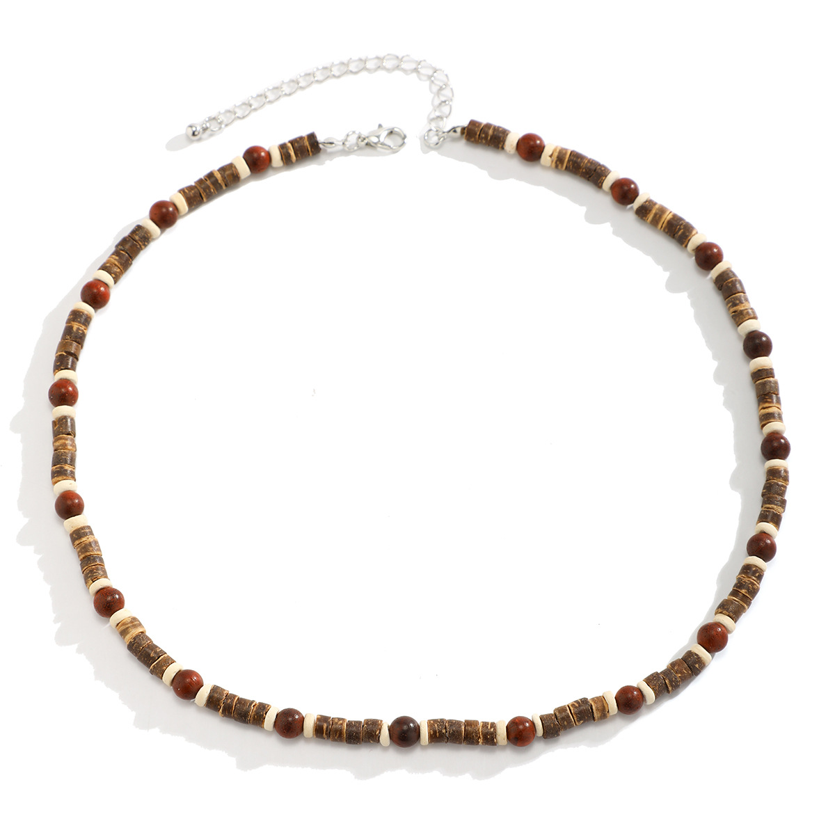 12g Weight Beads Pendant Material Necklace Classification Beads Chain Material 1 Piece Quantity Casual Occasion Wooden beads Material Geometric Pattern Men's Gender Beaded Design Basic Style Basic Geometric Wooden Beads Beaded Men's Necklace 11