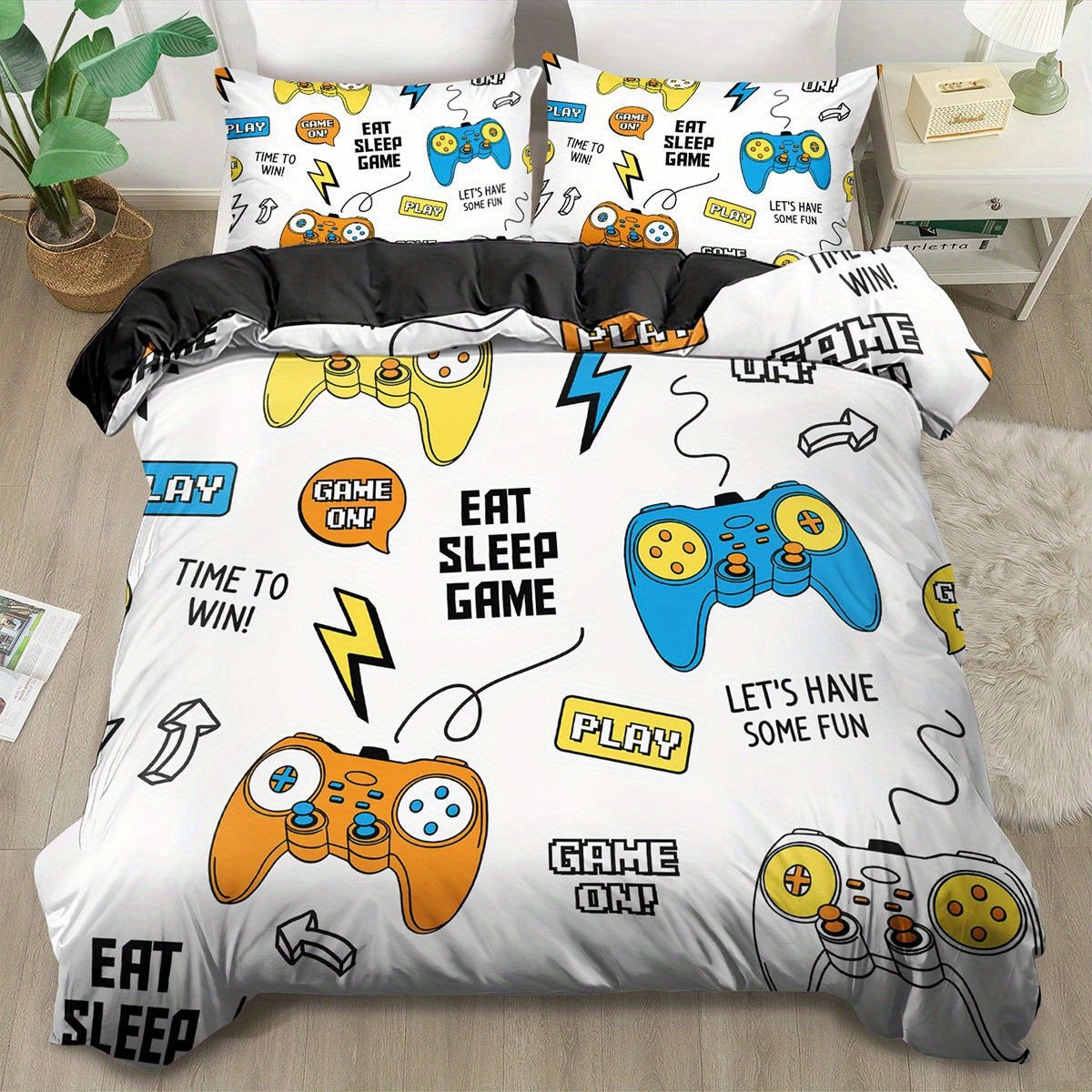 Impresión digital transfronteriza abrasión edredón juego de deportes electrónicos kits textiles suaves pro-piel TEMU / JIT