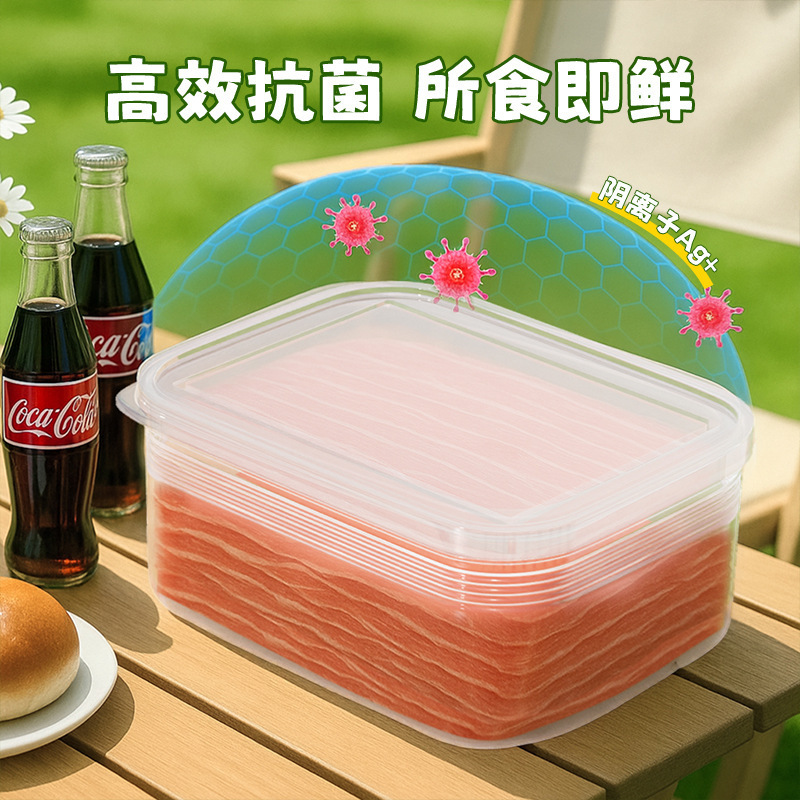 果物弁当箱食品級小学生が外出して春のピクニック弁当箱子供抗菌食品保冷箱を持っている|undefined