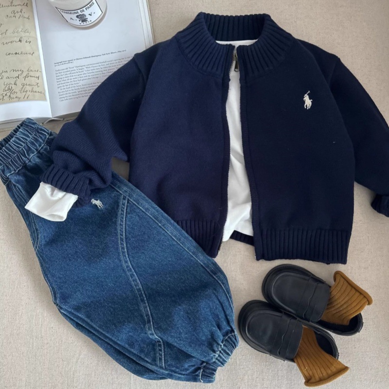 Camisas de niños estrella redonda 2025 primavera y otoño chaqueta de niños camisa de bebé personalidad de moda de chaqueta universal