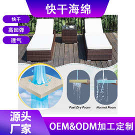 pu海绵厂家发泡白色过滤棉户外沥水快干棉躺床椅沙发坐垫速干海绵