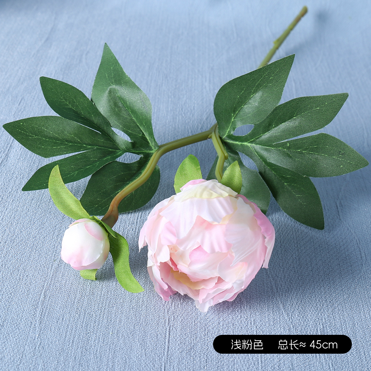 Mini 2 cabezas de estilo europeo simulación de peonía boda casa decoración suave arreglo floral colocación de flores de seda arte floral simulación peonía