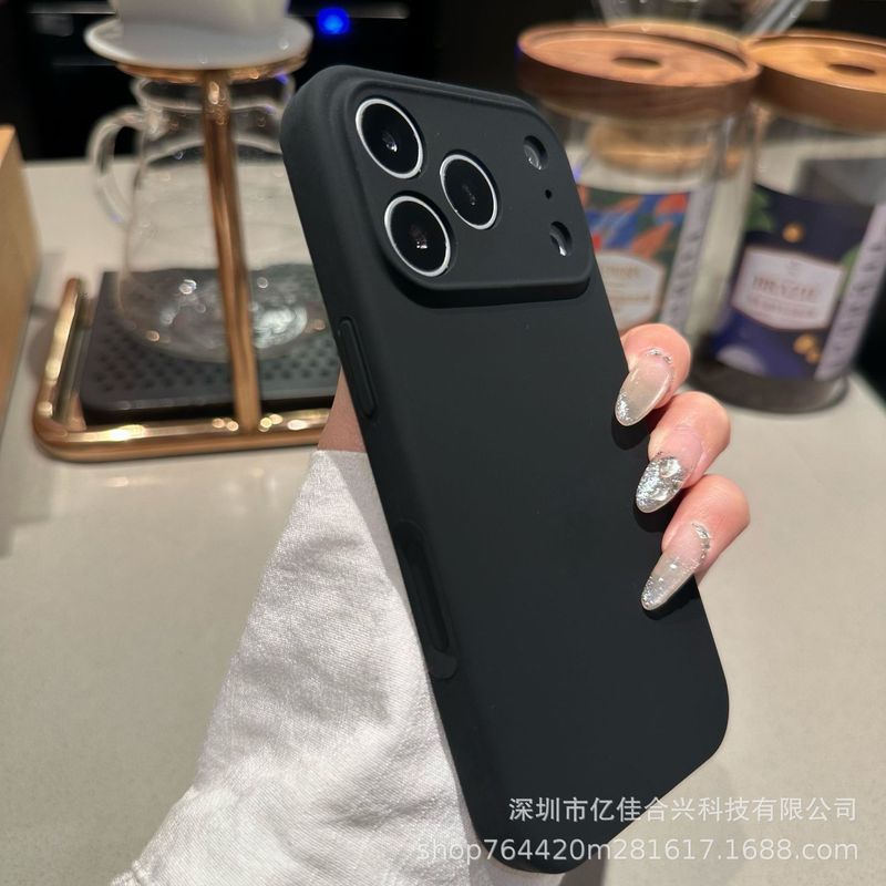 适用苹果17PROMAX精孔液态硅胶手机壳15iPhone16纯色防摔一体按键|undefined