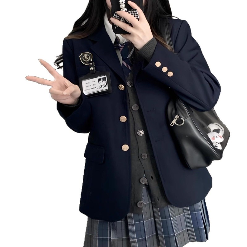 Jkスーツの女性2025新型春秋レジャー学校の制服セット成都の小柄な超火スーツ|undefined