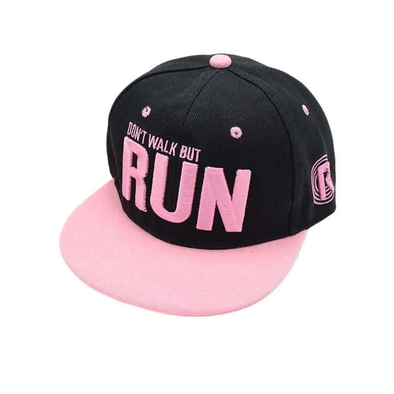 RUN 블랙 + 핑크 챙