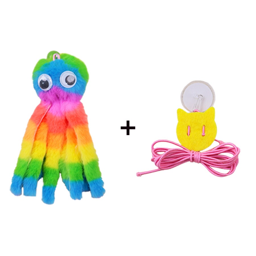 오렌지 문어 고양이 장난감