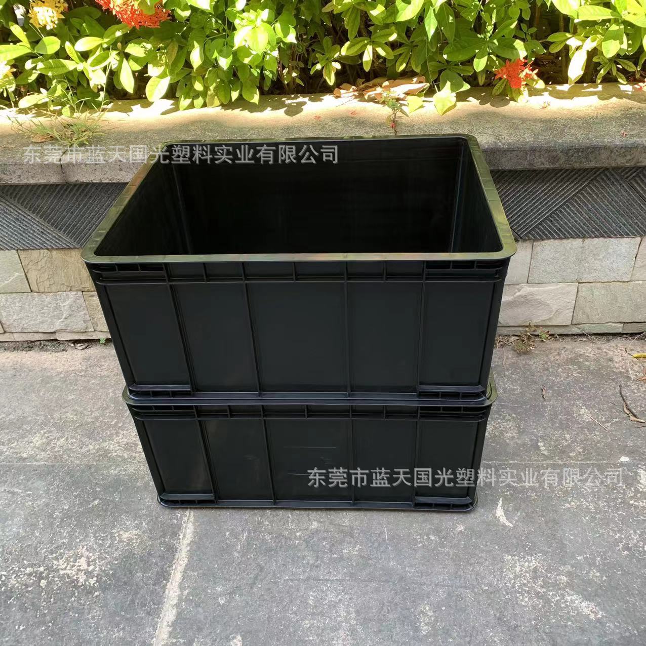 防静电塑料周转箱 车间塑料黑色防静电胶箱电子专用防静电塑料箱