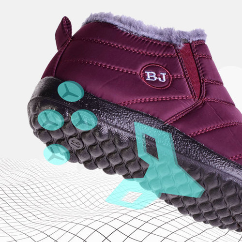 Cross-border waterproof cotton boots for men and women couples  winter cold and warm snow boots foreign trade low-cut cotton shoes for men and women