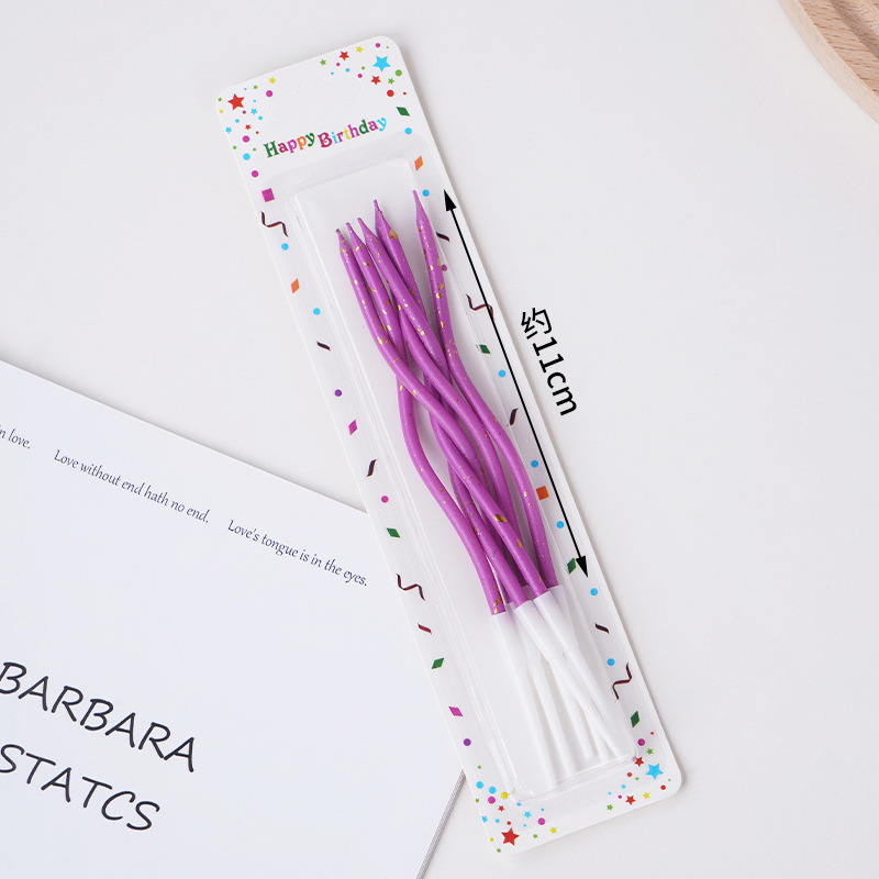 Curva de gradiente vela de decoración de pastel de cumpleaños decoración de fiesta horneado postre rosca creativa en línea plugin