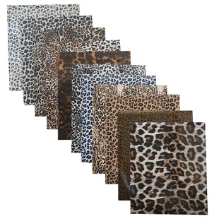 New 25 * 30cm cutting engraving film leopard print heat transfer film pu material thermal transfer engraving film factory wholesale