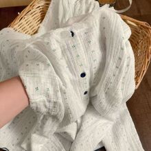 法式文艺风清新风碎花云朵棉睡衣春夏季女2026新款少女居家服套装