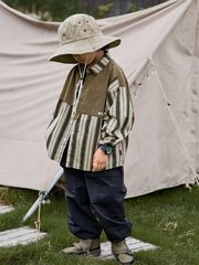 Men's Children's Shirts - Large Children's Workwear Shirts, Japanese Style Children's Autumn Outfits, Streetwear Pure Cotton Long-Sleeve Shirts, Internet Famous Trendy Shirts