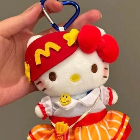 かわいい漫画の愛の小麦フライドポテトぬいぐるみ人形バッグペンダントキーホルダー車のバッグペンダント|undefined