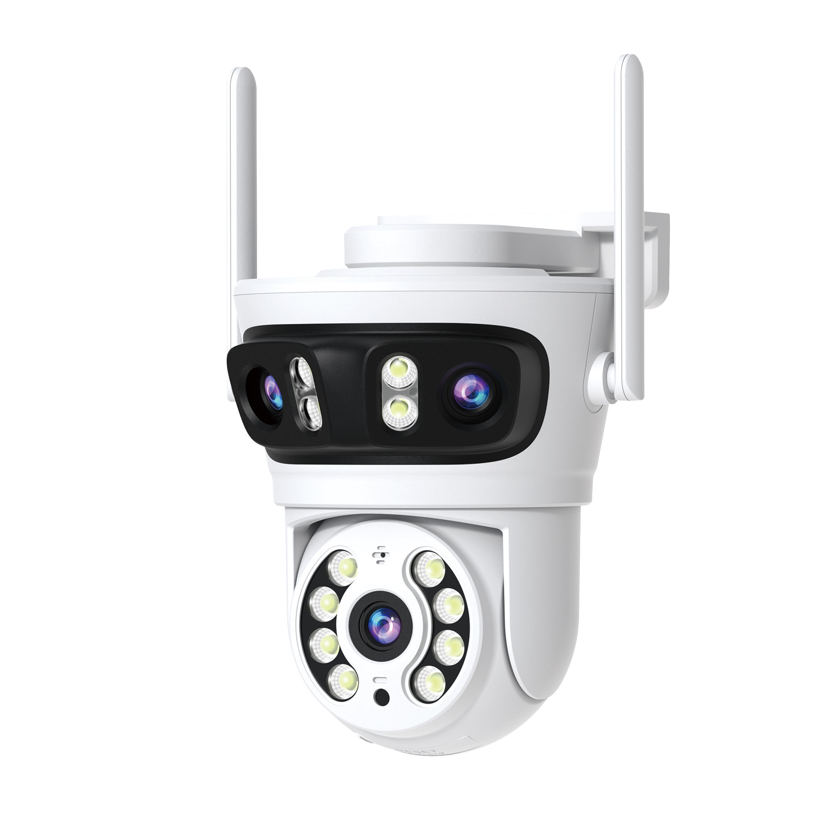 Cámara de Seguridad PTZ de Tres Lentes Tres Lentes 3MP de ABS Impermeable con Visión Nocturna HD para Interiores y Exteriores image 6