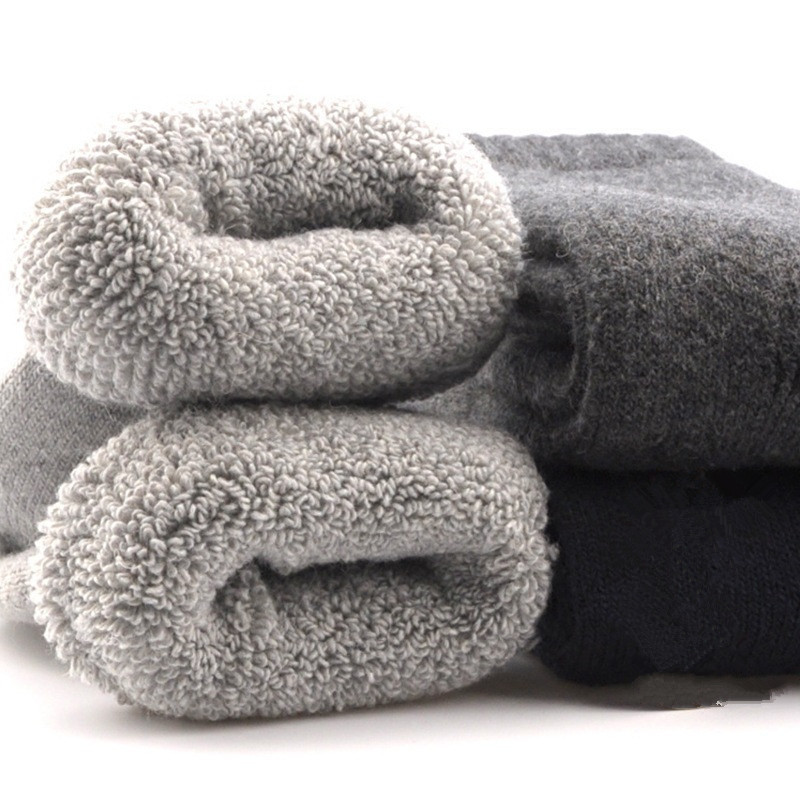 Extra-thick rabbit wool socks, thick terry socks, men's winter mid-calf socks, solid color women's multi-color super thick snow socks Extra-thick rabbit wool socks, thick terry socks, men's winter mid-calf socks, solid color women's multi-color super thick snow socks