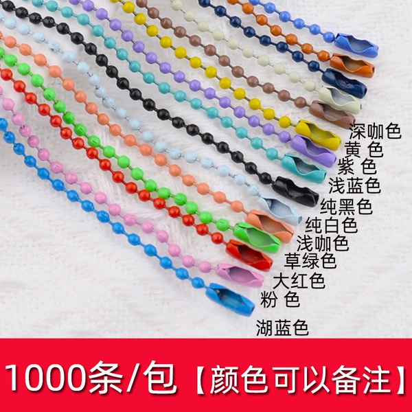 1000 colored bead chains/pack (color can be remarks)