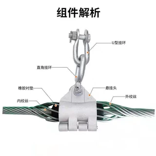 ADSS光缆400米档距预绞式悬挂头悬垂线夹悬挂线夹
