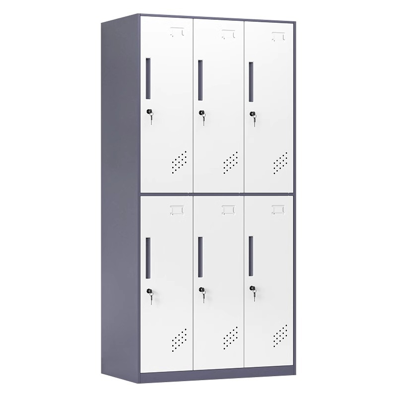Armario de acero de borde estrecho color de dormitorio de personal armario de almacenamiento grueso baño gimnasio con cerradura cajón de armario