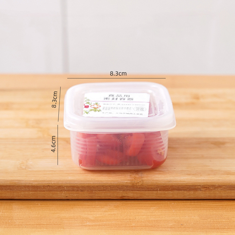 冷蔵庫収納ボックス、家庭用透明冷凍肉ボックス、食品グレードの仕切り付きおかずボックス、玉ねぎ、生姜、ご飯の詰め替えボックス|undefined