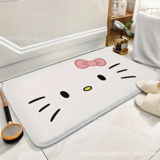 クロスボーダー Amazon 漫画 kt 猫浴室フロアマットフランネルキッチンドア滑り止めフットマットはラベルで発送できます|undefined