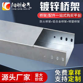 铝合金镀锌喷塑金属大跨距支架梯式梯形线槽钢制桥架镀锌桥架