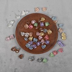 Xinzhenshan 樹脂韓国接着剤不規則な正方形ストレート穴 diy アクセサリーマルチカラースーパーフラッシュ三次元妖精ジュエリー