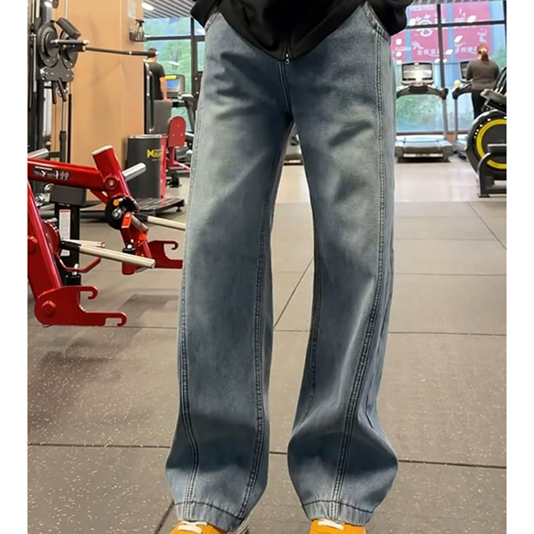 Blue warm jeans, trousers, American style