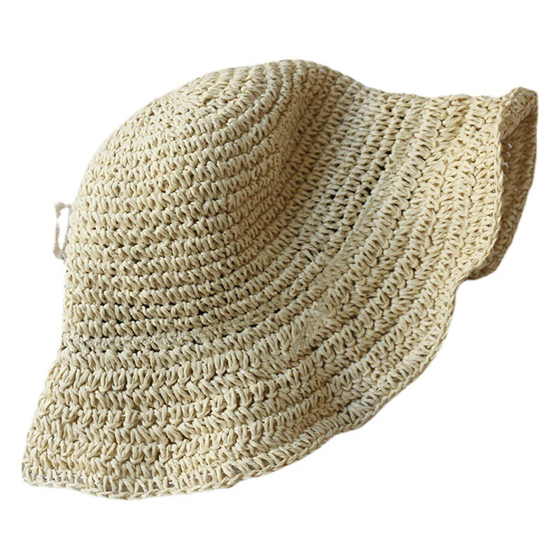 Соломенная шляпа с кружевным ремешком, женская летняя универсальная пляжная шляпа в Корейском стиле в японском стиле с художественным свежим оттенком