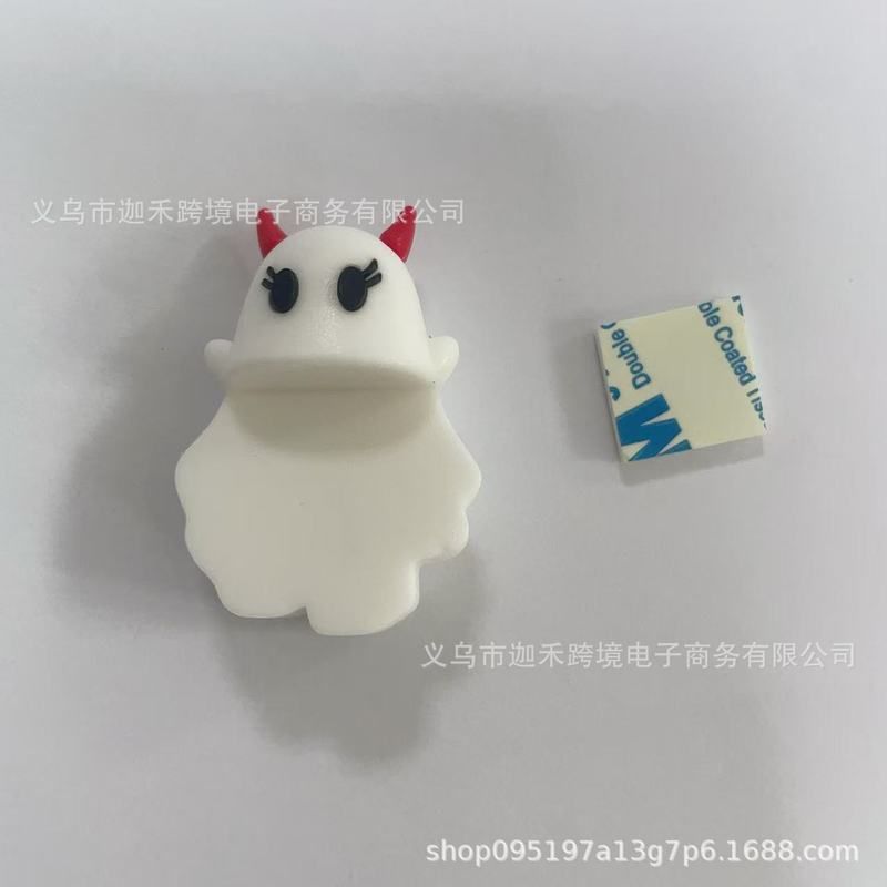 跨境新品Halloween万圣节扫把黑猫南瓜幽灵手机壳配件小装饰盲盒|undefined