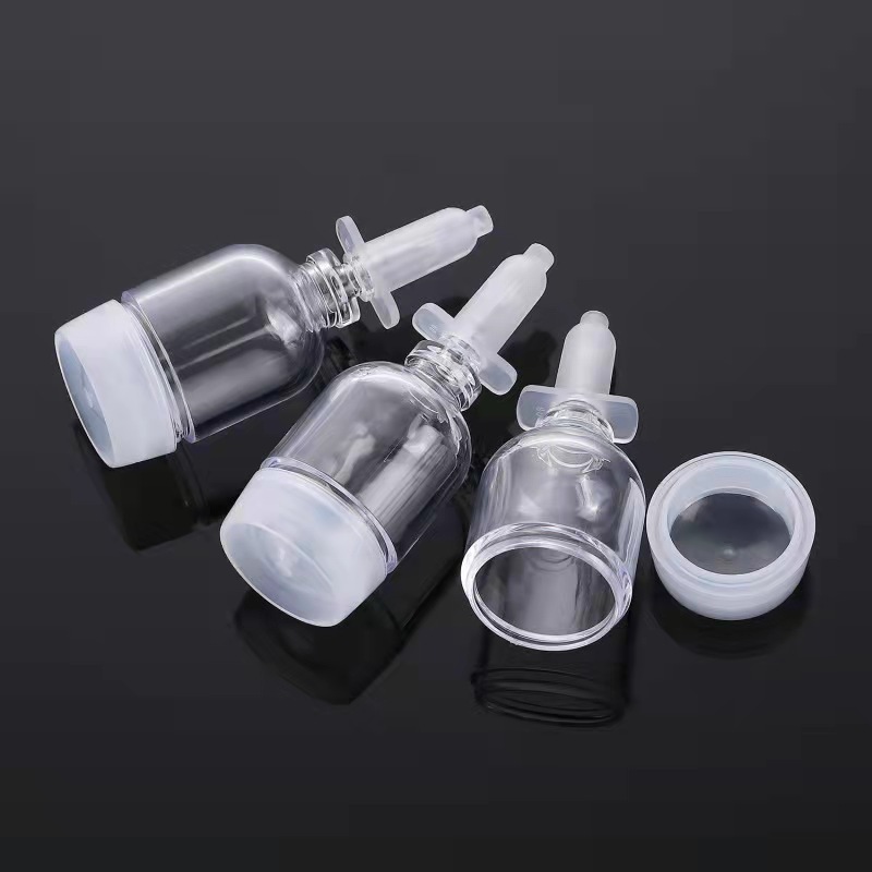Botella pequeña bombilla pequeña 5ml10ml 15ml en stock ampolla de plástico sub-embalaje ácido hialurónico líquido botella de belleza médica PS