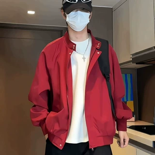 美式cleanfit哈灵顿飞行员夹克春秋季男立领防风防水休闲男女外套