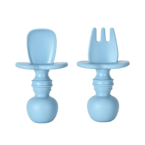 Cross-border hot sales for children eating spoons, food-grade silicone complementary food tableware, 6-month-old baby teeth, maternal and child supplies