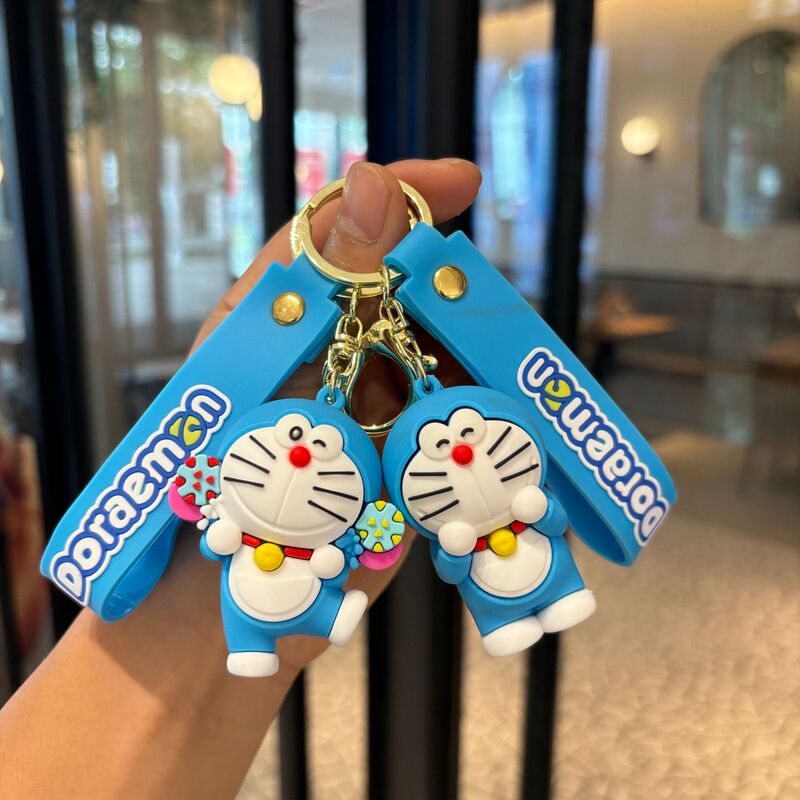 New Doraemon Keychain Jingle Cat Car Keychain Cute Couple Boys and Girls School Bag Pendant Wholesale